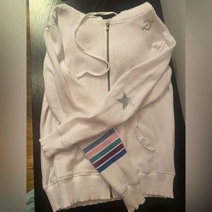 White Peloton zip up - size M - with details